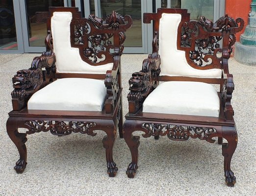 19th Century French Living Room Set by Perret & Vibert for La Maison des Bambous, Set of 3-SYQ-700663