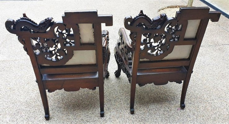 19th Century French Living Room Set by Perret & Vibert for La Maison des Bambous, Set of 3-SYQ-700663