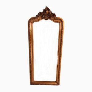 19th Century French Louis XV Hand Carved Giltwood Mirror-TCS-1264496