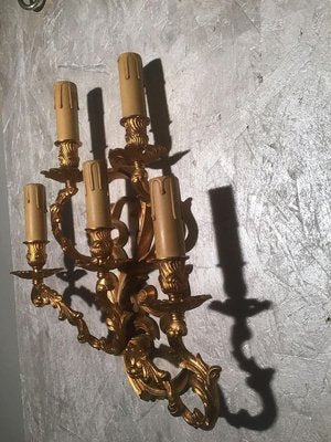 19th Century French Luigi Chandelier and Sconces Set, Set of 3-ERB-626953