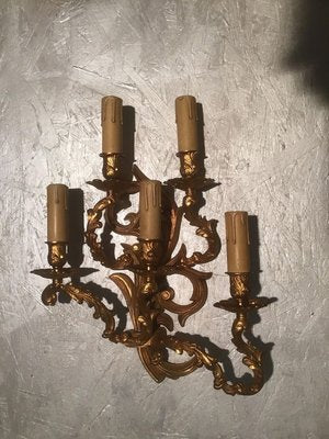 19th Century French Luigi Chandelier and Sconces Set, Set of 3-ERB-626953