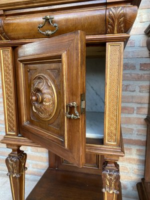 19th Century French Marble Top Bedside Tables, 1890s, Set of 2-NOU-1734376