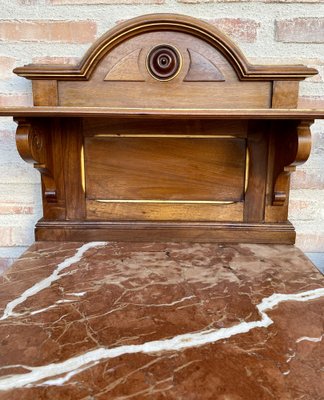 19th Century French Marble Top Bedside Tables, 1890s, Set of 2-NOU-1734376