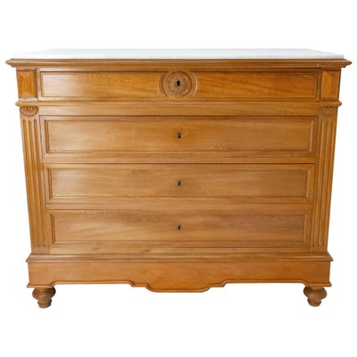 19th Century French Marble Top Commode Chest of Drawers by Louis Philippe-RIU-1329271