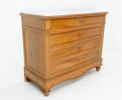 19th Century French Marble Top Commode Chest of Drawers by Louis Philippe-RIU-1329271