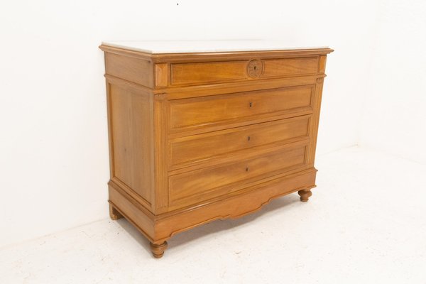 19th Century French Marble Top Commode Chest of Drawers by Louis Philippe-RIU-1329271