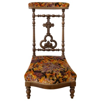 19th Century French Napoleon III Prayer Chair in Mahogany-RIU-733820