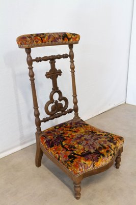 19th Century French Napoleon III Prayer Chair in Mahogany-RIU-733820