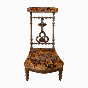 19th Century French Napoleon III Prayer Chair in Mahogany-RIU-733820