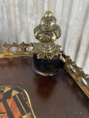 19th-Century French Napoleon III Three-Tier Marquetry Side Table, 1860-PSK-1002657