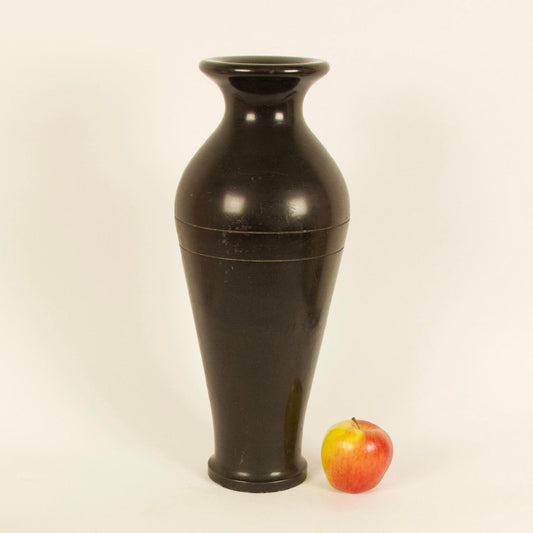 19th Century French Neoclassical Black Marble Baluster Vase