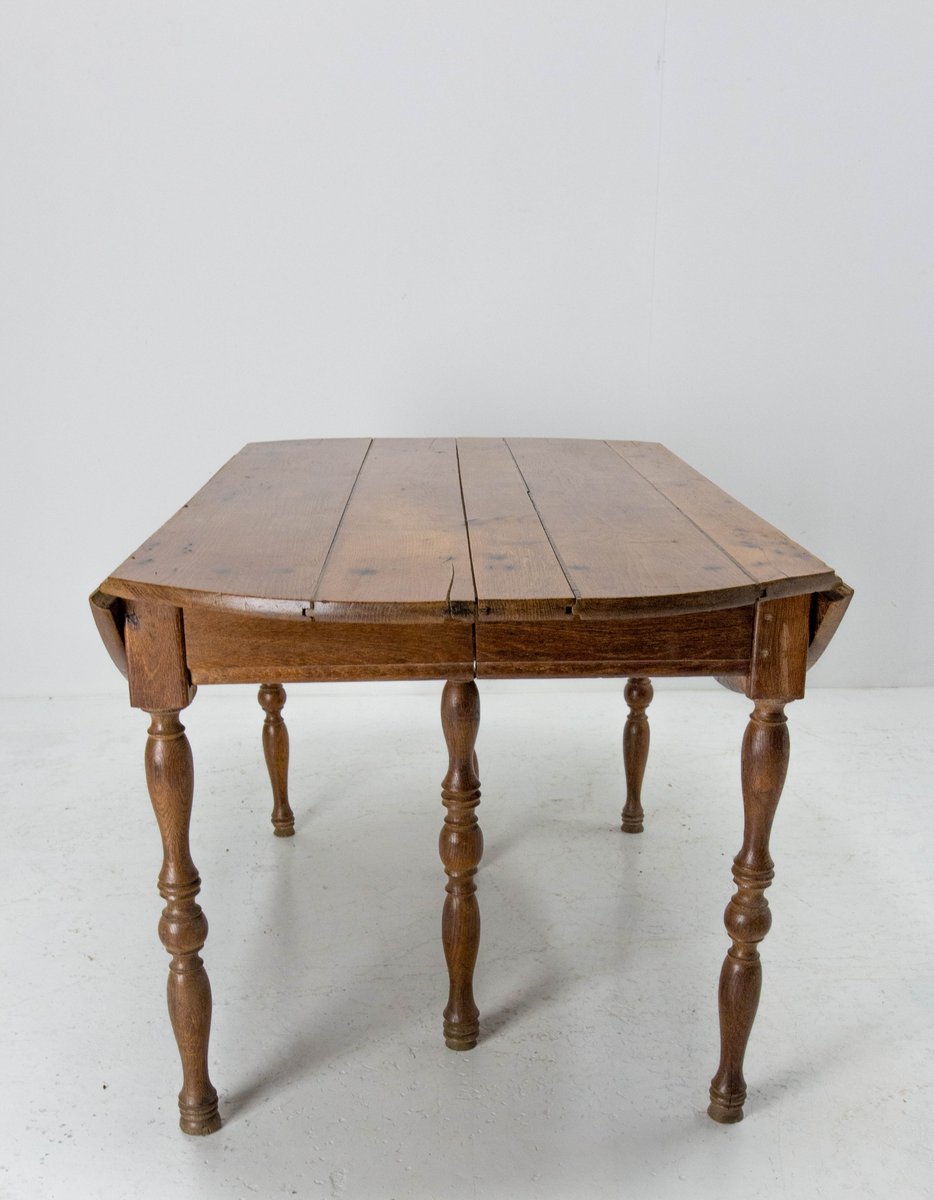 19th Century French Oak Extendable Dining Table