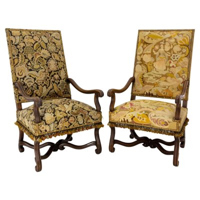 19th Century French Open Armchairs, Set of 2-RIU-1329280