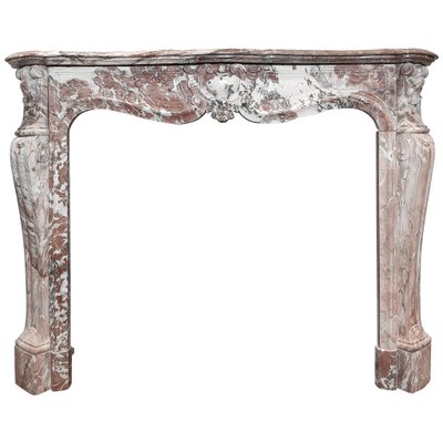 19th Century French Pink Marble Mantelpiece-TDA-1376446