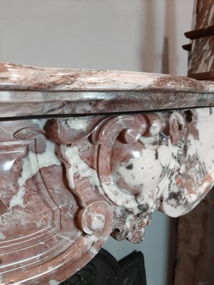 19th Century French Pink Marble Mantelpiece-TDA-1376446