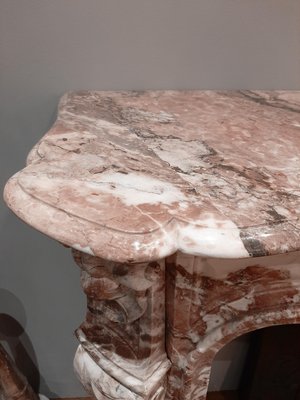 19th Century French Pink Marble Mantelpiece-TDA-1376446