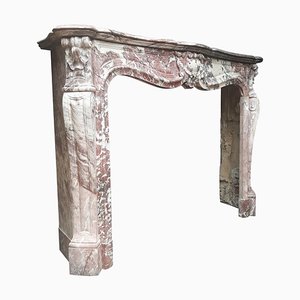 19th Century French Pink Marble Mantelpiece-TDA-1376432