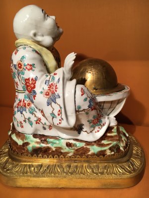 19th Century French Porcelain and Bronze Inkstand from Samson-LQ-742203