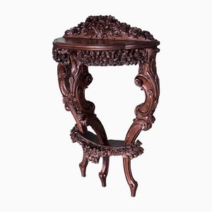 19th Century French Regency Wall Carved Walnut Console Table, 1900s-PSK-1432118