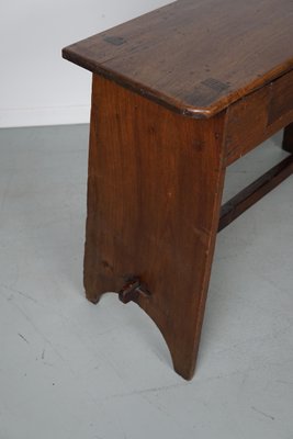 19th Century French Rustic Farmhouse Fruitwood Side Table-XO-1818834