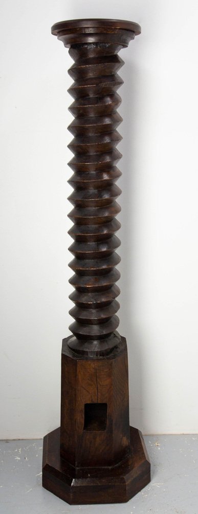 19th Century French Screw Pedestal Plant Holder