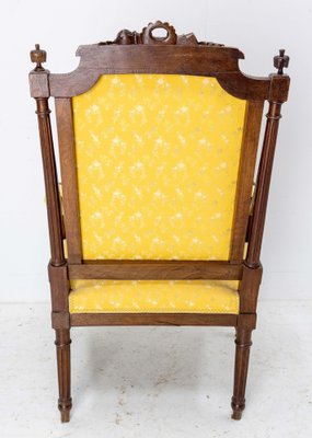 19th Century French Walnut Fauteuil Armchair-RIU-1329277