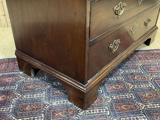 19th Century Georgian English Donkey Back Secretary in Mahogany and Oak-QYF-1792526