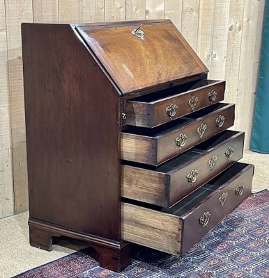 19th Century Georgian English Donkey Back Secretary in Mahogany and Oak-QYF-1792526