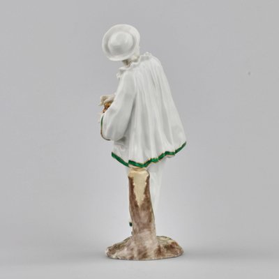 19th Century German Porcelain Pierrot Figurine-WMV-1129831