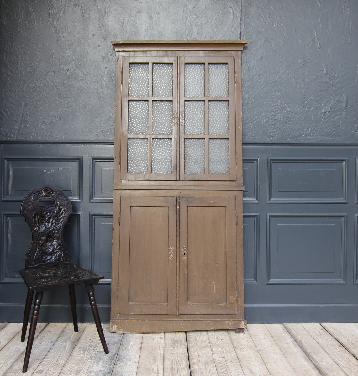 19th Century German Wall Cabinet Facade