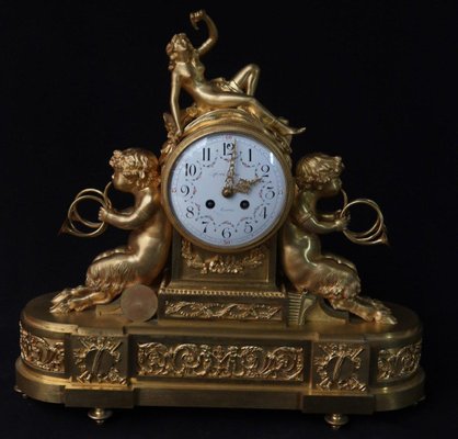 19th Century Gilt Bronze Clock-WSV-1368197