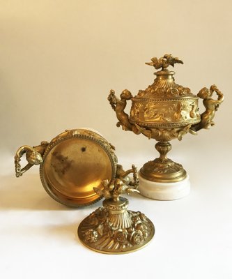 19th Century Gilt Bronze Cups, France, Set of 2-WIM-1150878