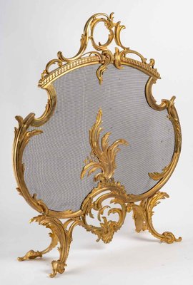 19th Century Gilt Bronze Fireback-WFS-915364