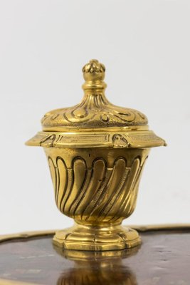 19th Century Gilt Bronze Inkwell with Chinese Style Lacquer-CEJ-626731