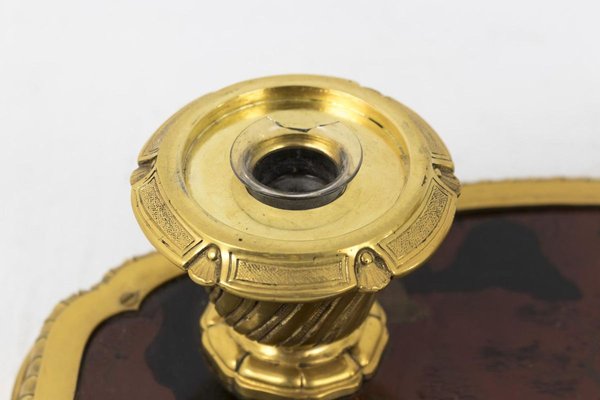 19th Century Gilt Bronze Inkwell with Chinese Style Lacquer-CEJ-626731