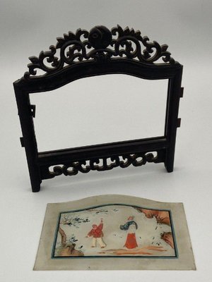 19th Century Glass and Wood Fixed Lantern Plate-QKG-1452507