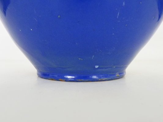 19th Century Glazed Blue Confit Pot, South West of France-MZP-2020074