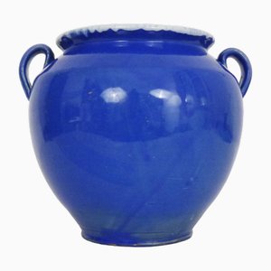 19th Century Glazed Blue Confit Pot, South West of France-MZP-2020074