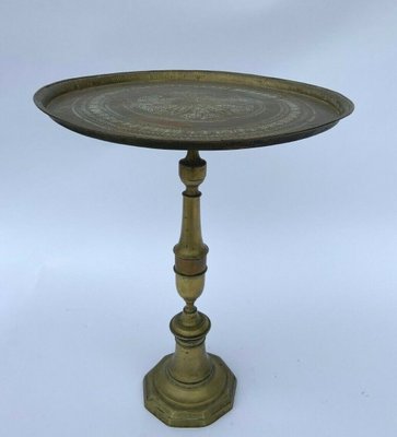 19th Century Gueridon Table in Bronze & Brass-QKG-1363708