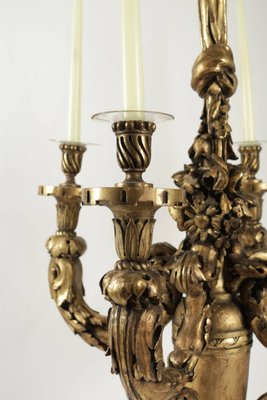 19th Century Hand Carved Gilt Wood Chandelier-WFS-492638