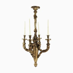 19th Century Hand Carved Gilt Wood Chandelier-WFS-492638