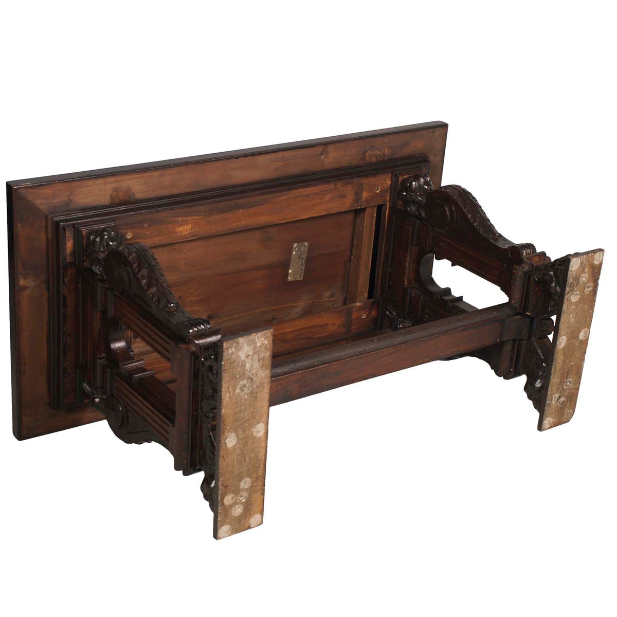 19th Century Hand Carved Walnut Desk from Testolini & Salviati