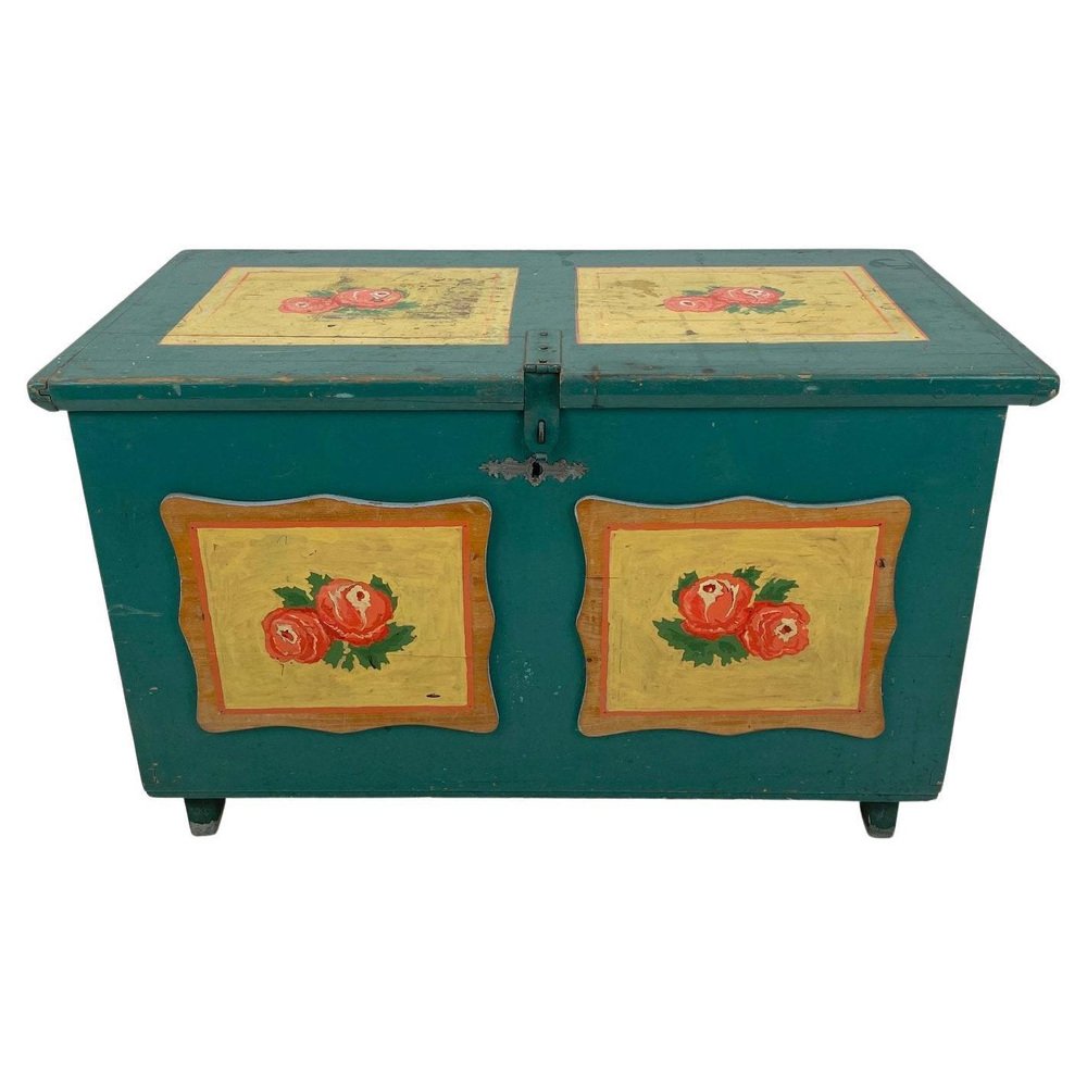 19th Century Hand Painted Chest or Trunk