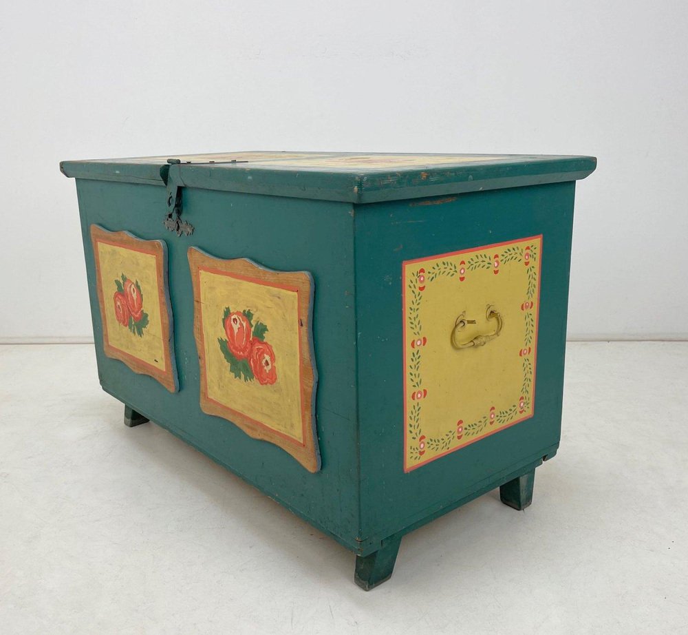 19th Century Hand Painted Chest or Trunk