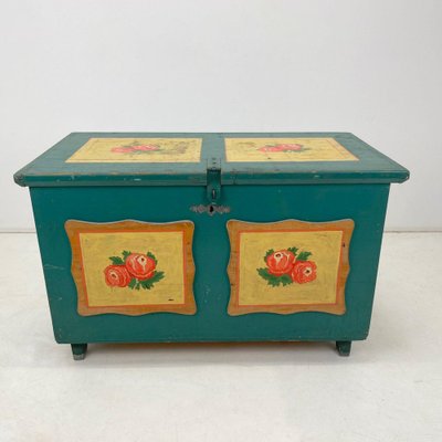 19th Century Hand Painted Chest or Trunk-TZ-1326551