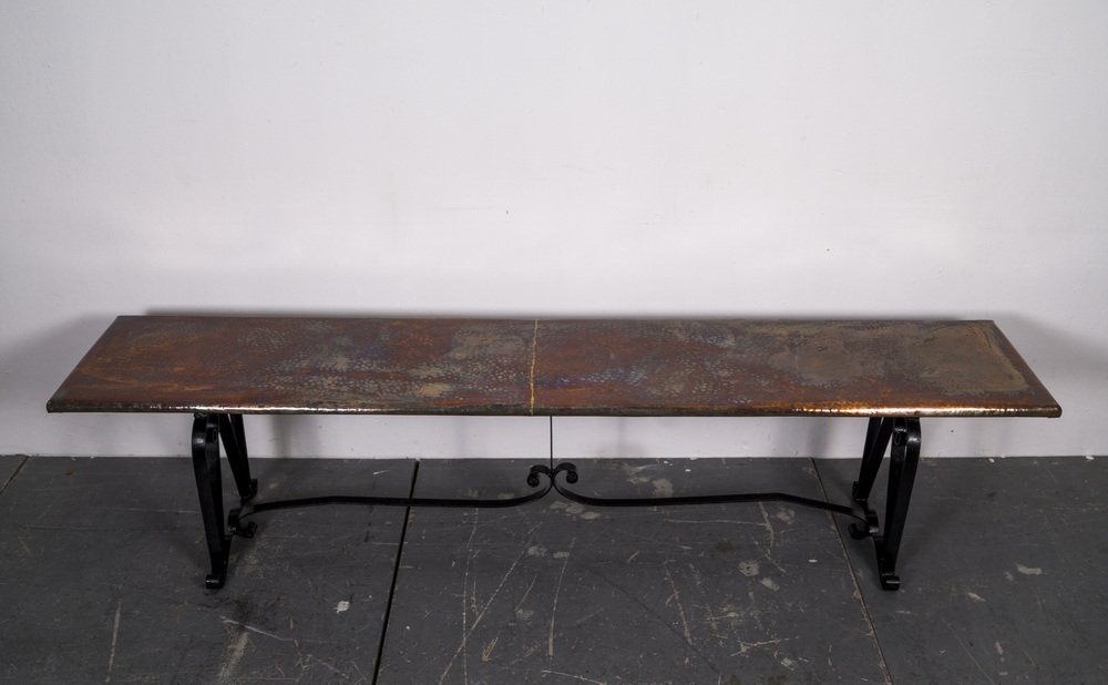 19th Century Handcrafted Copper Bench