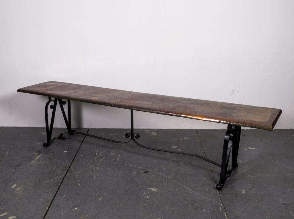 19th Century Handcrafted Copper Bench