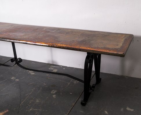 19th Century Handcrafted Copper Bench