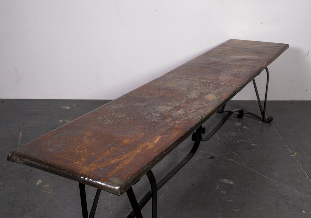 19th Century Handcrafted Copper Bench