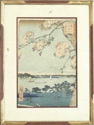 19th Century Hiroshigé Woodcut View to Edo in the Spring-SA-636390